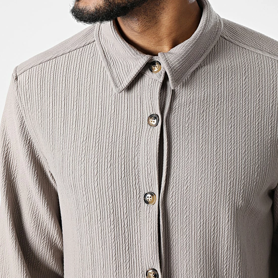 Le moins cher ⭐ Chemise Manches Longues 219216 Beige Taupe de Frilivin ⌛ 4 Le moins cher ⭐ Chemise Manches Longues 219216 Beige Taupe de Frilivin ⌛ – Image 2