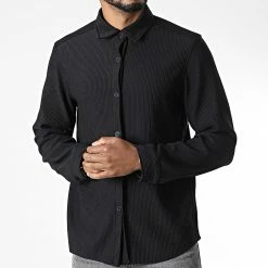 Meilleure affaire 😀 Chemise Manches Longues 219216 Noir de Frilivin 😉 -Promos Frilivin Magasin frilivin 344985 219216 NERO 20221020T155317 03