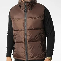 Coupon 🎁 Doudoune Sans Manches Capuche JK2105 Marron de Frilivin 😉 -Promos Frilivin Magasin frilivin 344998 JK2105 BROWN 20221024T160730 03