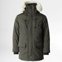 Budget 🎉 Parka Fourrure Enfant FD902 Vert Kaki de Frilivin 😉