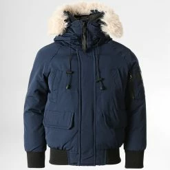 Budget 🎉 Parka Fourrure Enfant FD901 Bleu Marine de Frilivin 👏