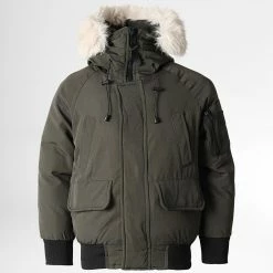 Grosses soldes 🔥 Parka Fourrure Enfant FD901 Vert Kaki de Frilivin 🥰