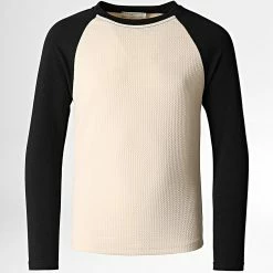 Acheter ✔️ Tee 👚 Shirt Manches Longues Enfant 745 Noir Blanc de Frilivin ❤️