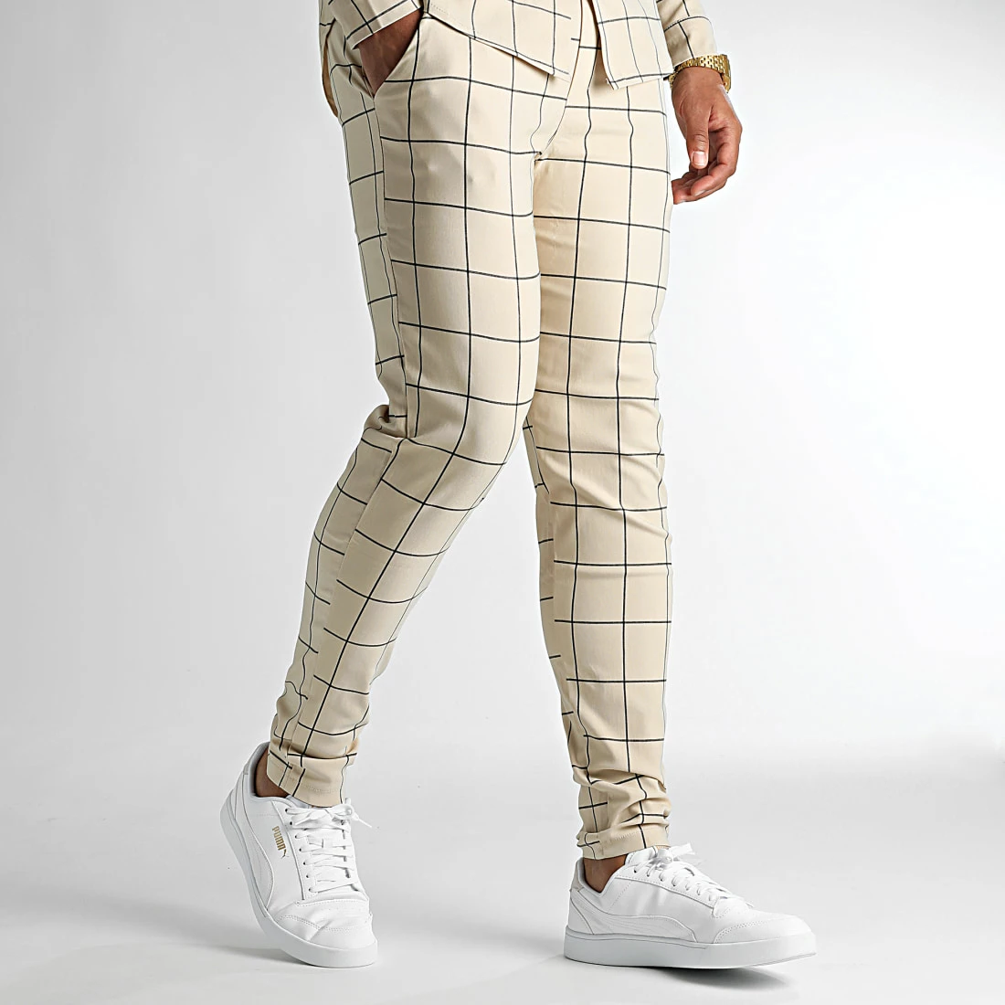 Sortie 🎁 Ensemble Chemise Manches Longues Et Pantalon Carreaux 1719 Beige de Frilivin 💯 7 Sortie 🎁 Ensemble Chemise Manches Longues Et Pantalon Carreaux 1719 Beige de Frilivin 💯 – Image 5