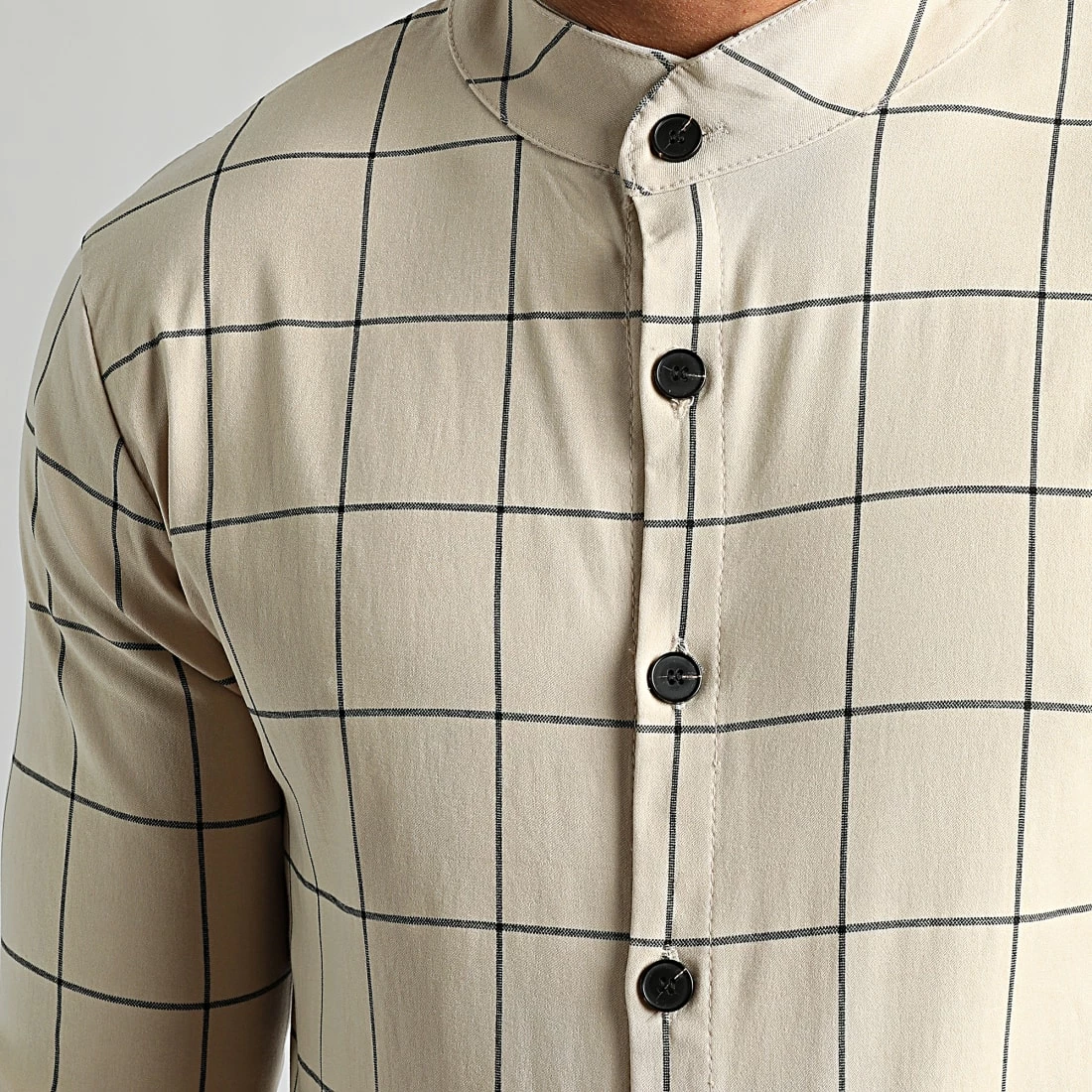 Sortie 🎁 Ensemble Chemise Manches Longues Et Pantalon Carreaux 1719 Beige de Frilivin 💯 4 Sortie 🎁 Ensemble Chemise Manches Longues Et Pantalon Carreaux 1719 Beige de Frilivin 💯 – Image 2