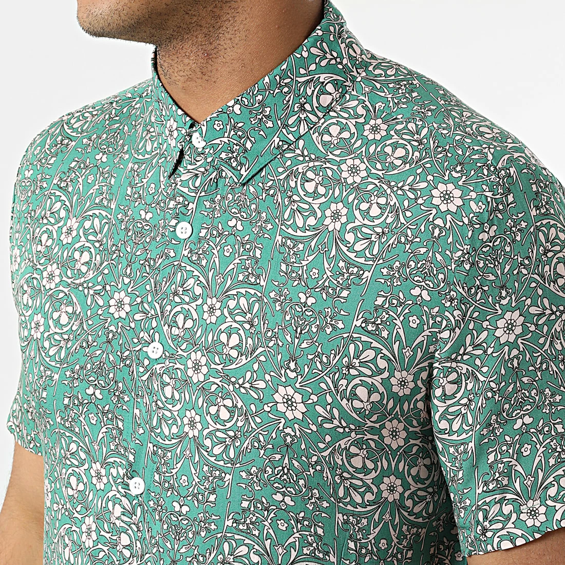Meilleure vente 🥰 Chemise Manches Courtes Floral BM1611 Vert de Frilivin 💯 4 Meilleure vente 🥰 Chemise Manches Courtes Floral BM1611 Vert de Frilivin 💯 – Image 2